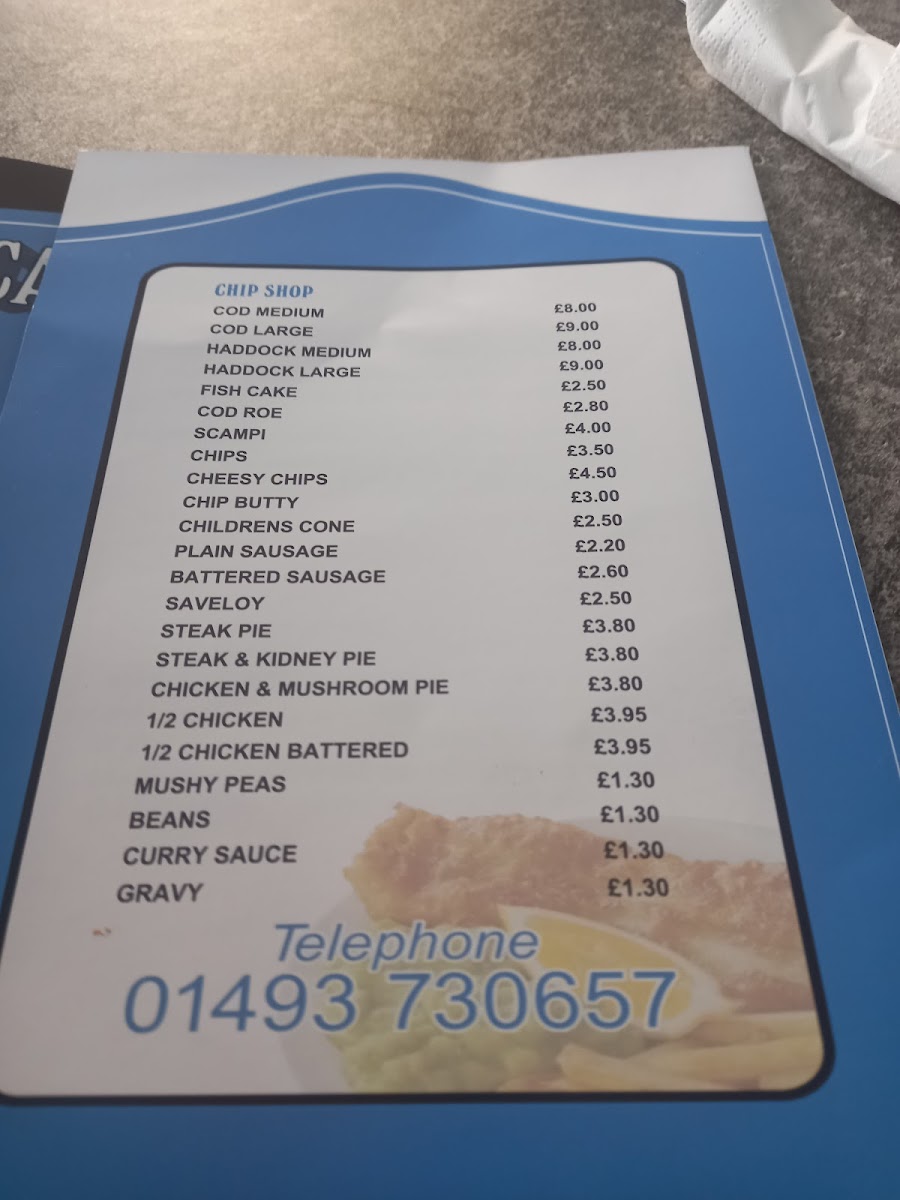California Chippy Photo Menu 6
