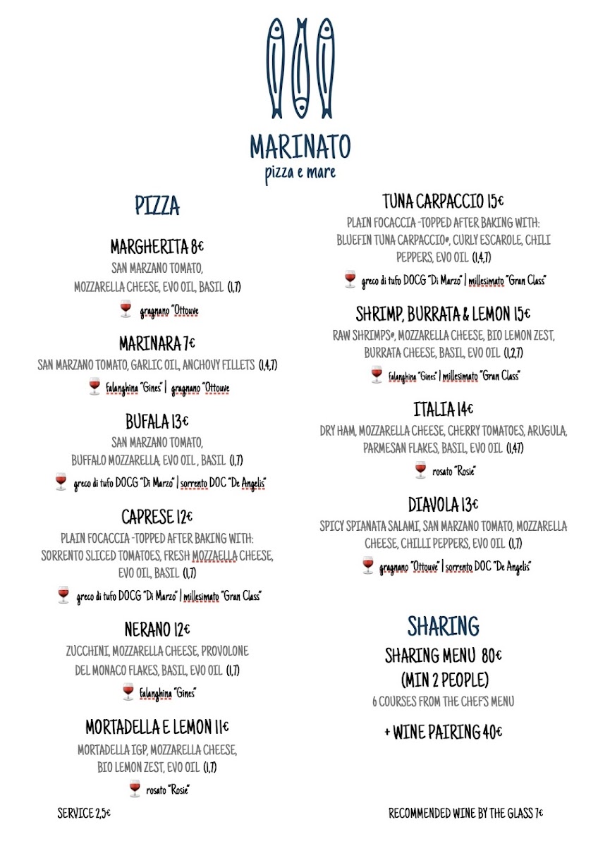 Marinato pizzeria Photo Menu 1