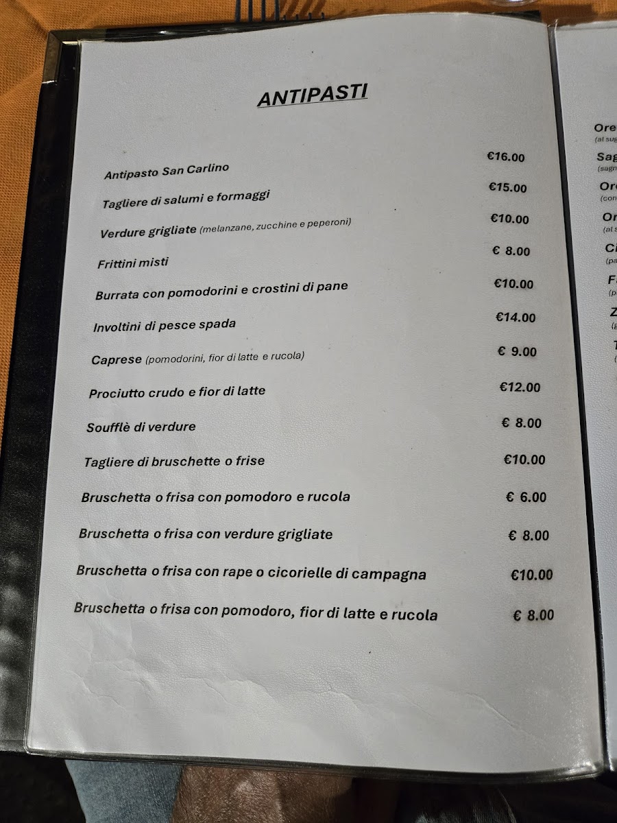 Trattoria Storica San Carlino Photo Menu 10