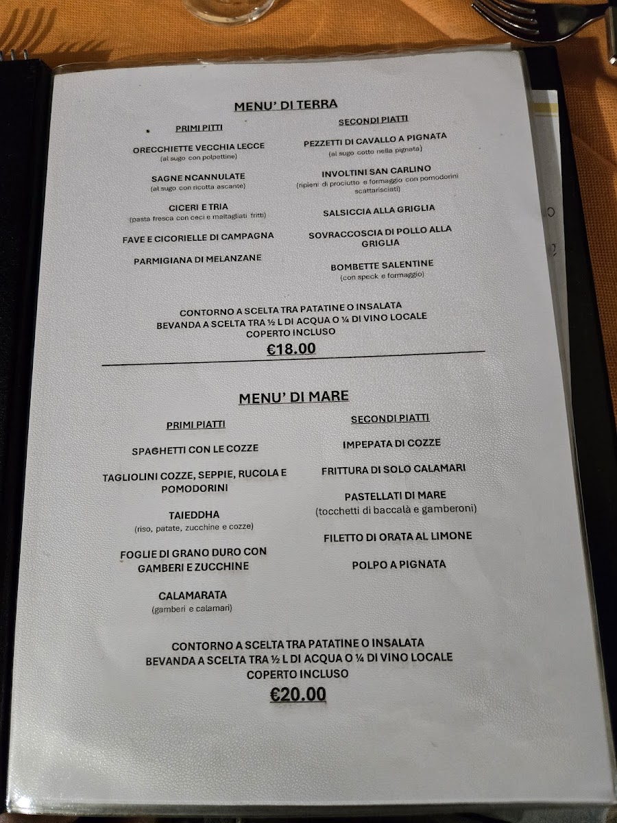 Trattoria Storica San Carlino Photo Menu 2