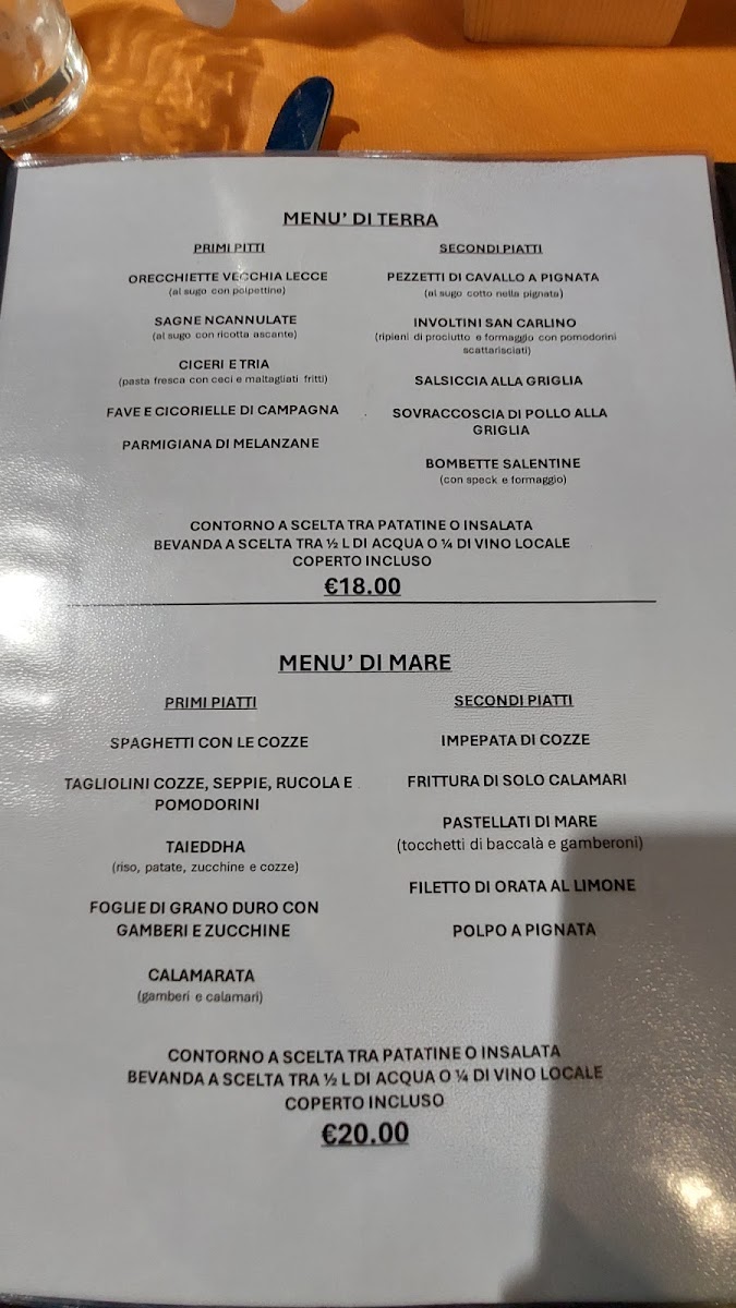 Trattoria Storica San Carlino Photo Menu 3