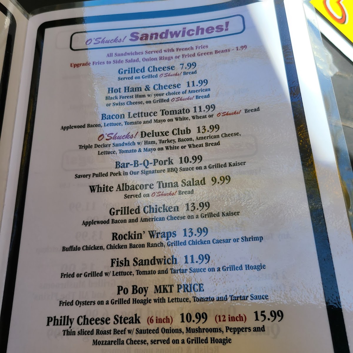 O'Shucks Oyster Bar & Grill Photo Menu 10