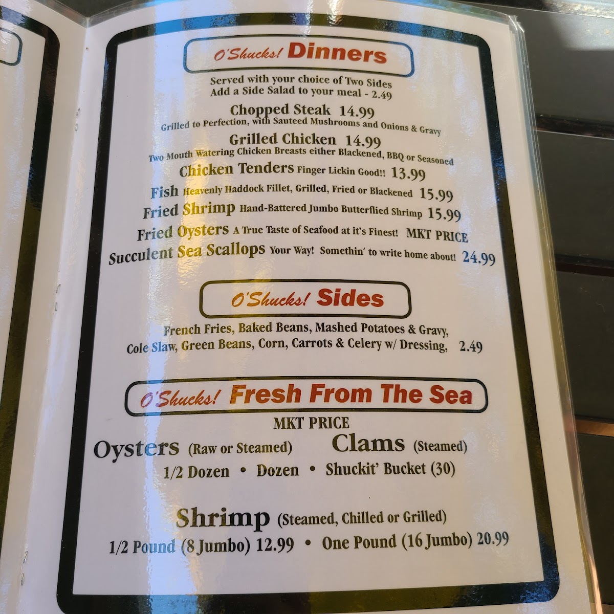 O'Shucks Oyster Bar & Grill Photo Menu 4