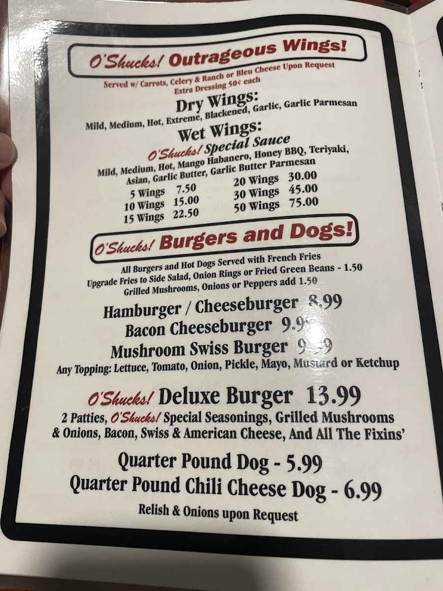 O'Shucks Oyster Bar & Grill Photo Menu 5
