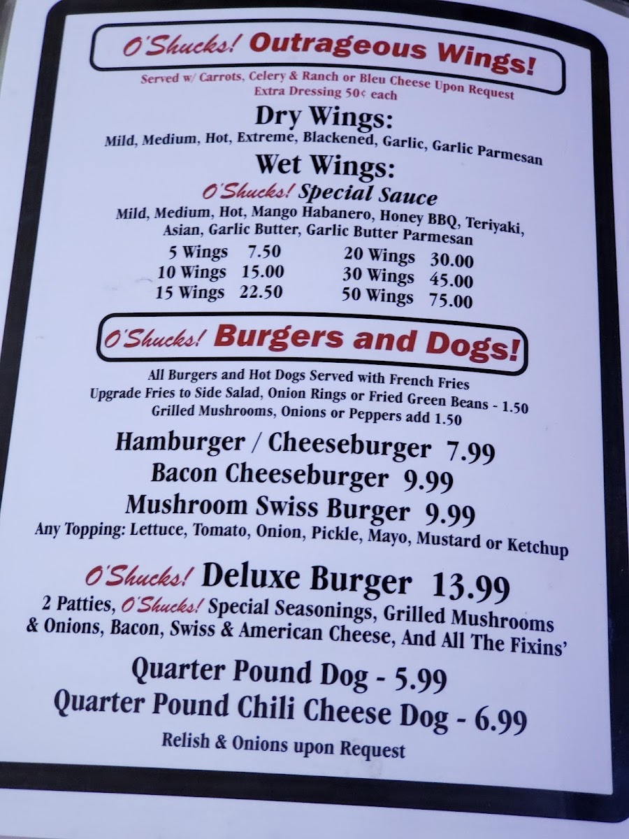 O'Shucks Oyster Bar & Grill Photo Menu 7