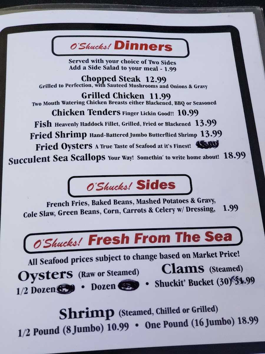 O'Shucks Oyster Bar & Grill Photo Menu 9