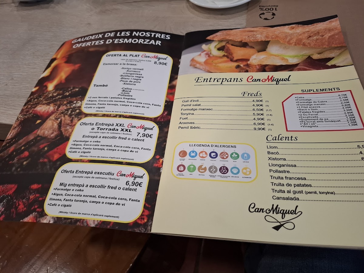 Restaurant Can Miquel Alpicat Photo Menu 1