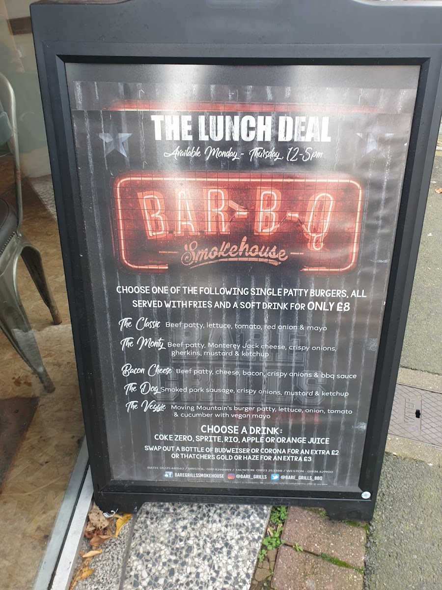 Bare Grills - Taunton Photo Menu 5