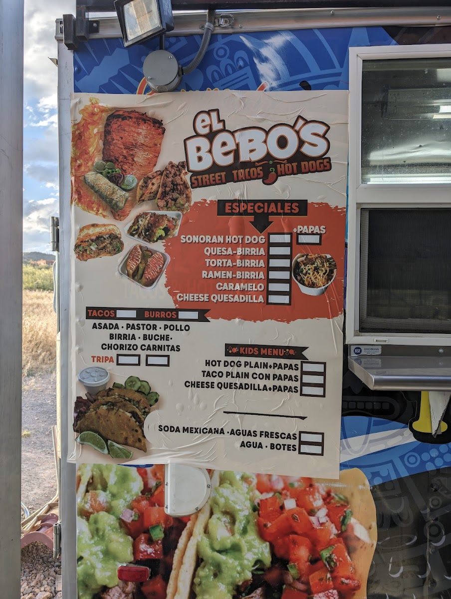 El Bebo's Street Tacos & Hot Dogs Photo Menu 1