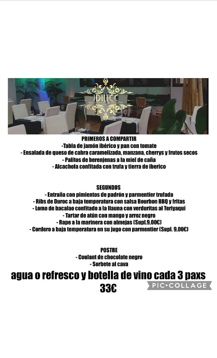 Idilicc restaurant Photo Menu 3