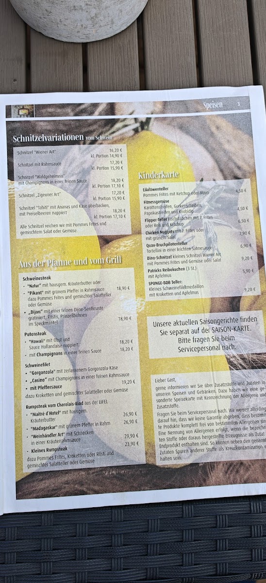 Casino-Restaurant Photo Menu 3