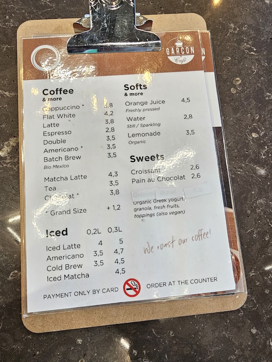 Garçon de Café - Specialty coffee shop - Kaffee Photo Menu 4