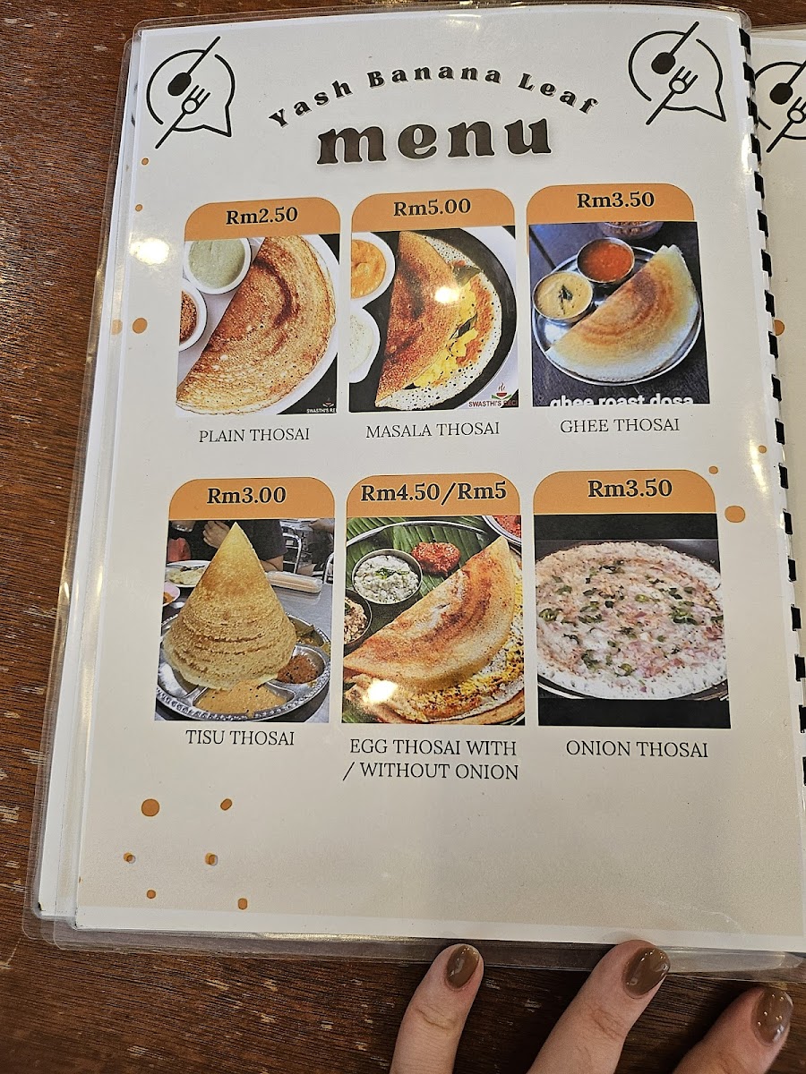 Yash Banana Leaf Restoran Photo Menu 2