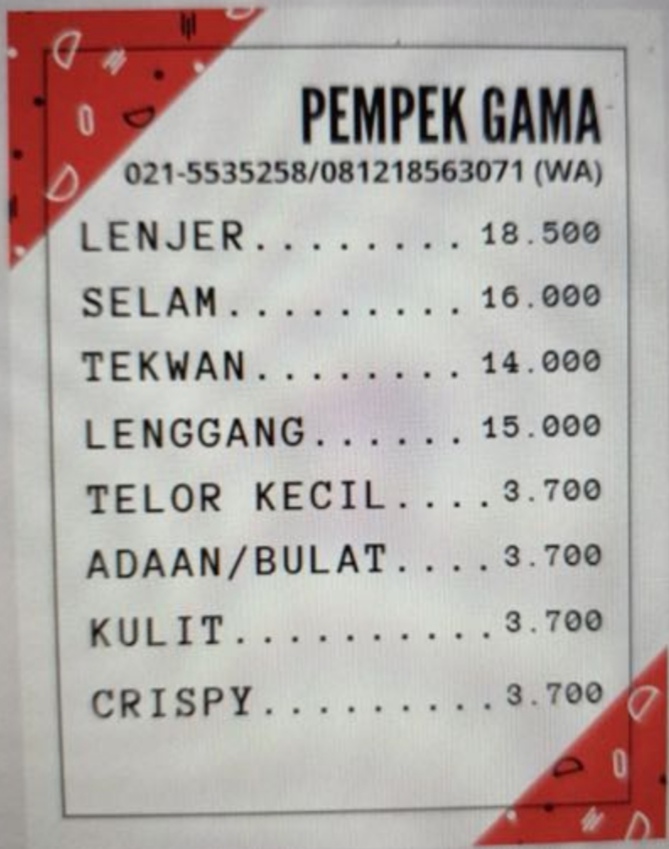 Pempek Gama (No 128) Photo Menu 9