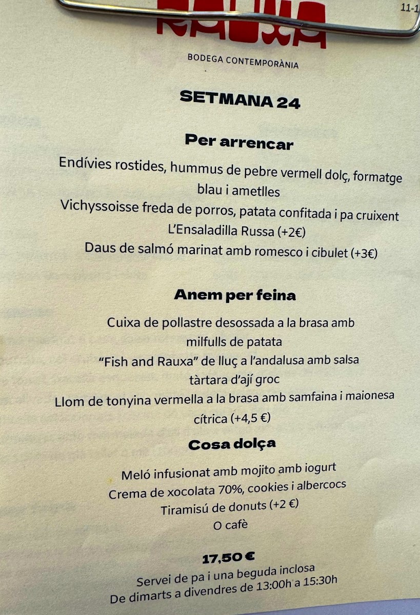 Rauxa - Restaurant Bodega Contemporània Photo Menu 6
