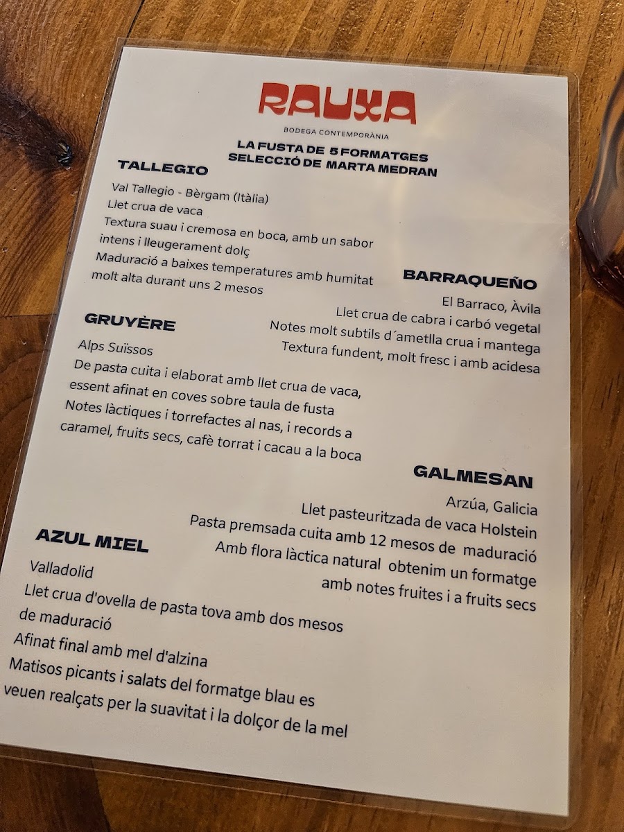 Rauxa - Restaurant Bodega Contemporània Photo Menu 8
