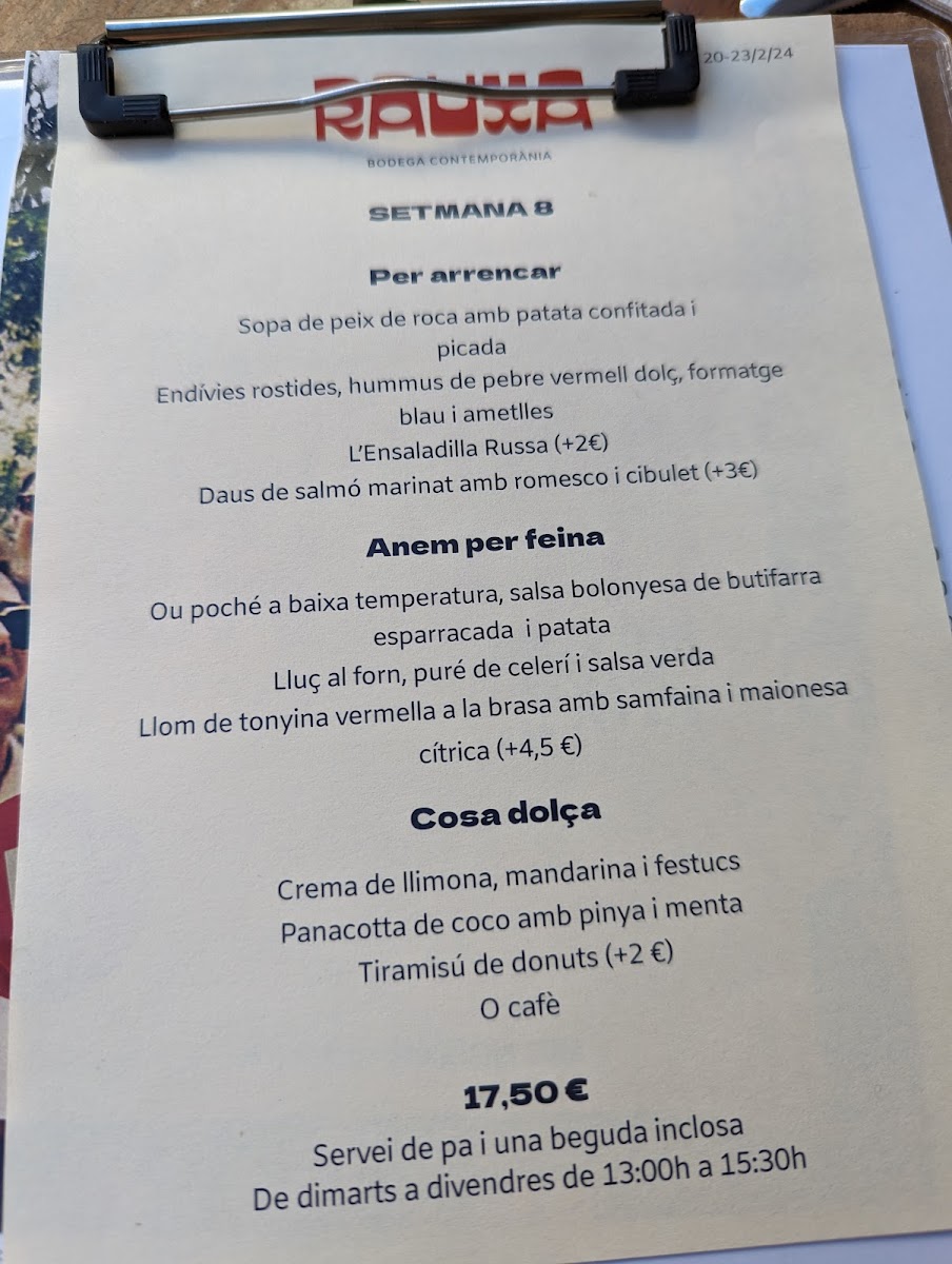 Rauxa - Restaurant Bodega Contemporània Photo Menu 9