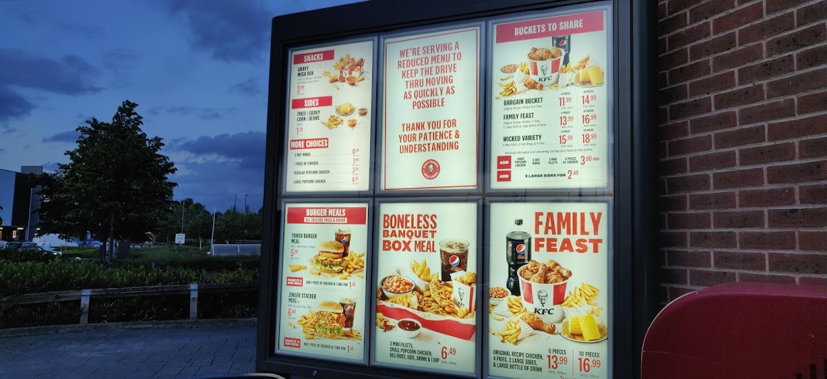 KFC Chesterfield - Lockoford Road Photo Menu 1