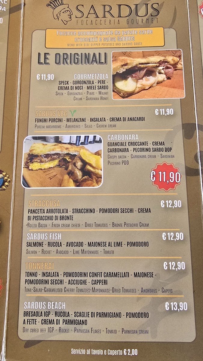 Sardus Focacceria Gourmet Photo Menu 2