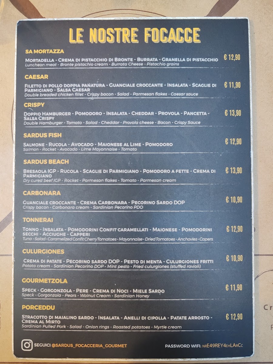 Sardus Focacceria Gourmet Photo Menu 5