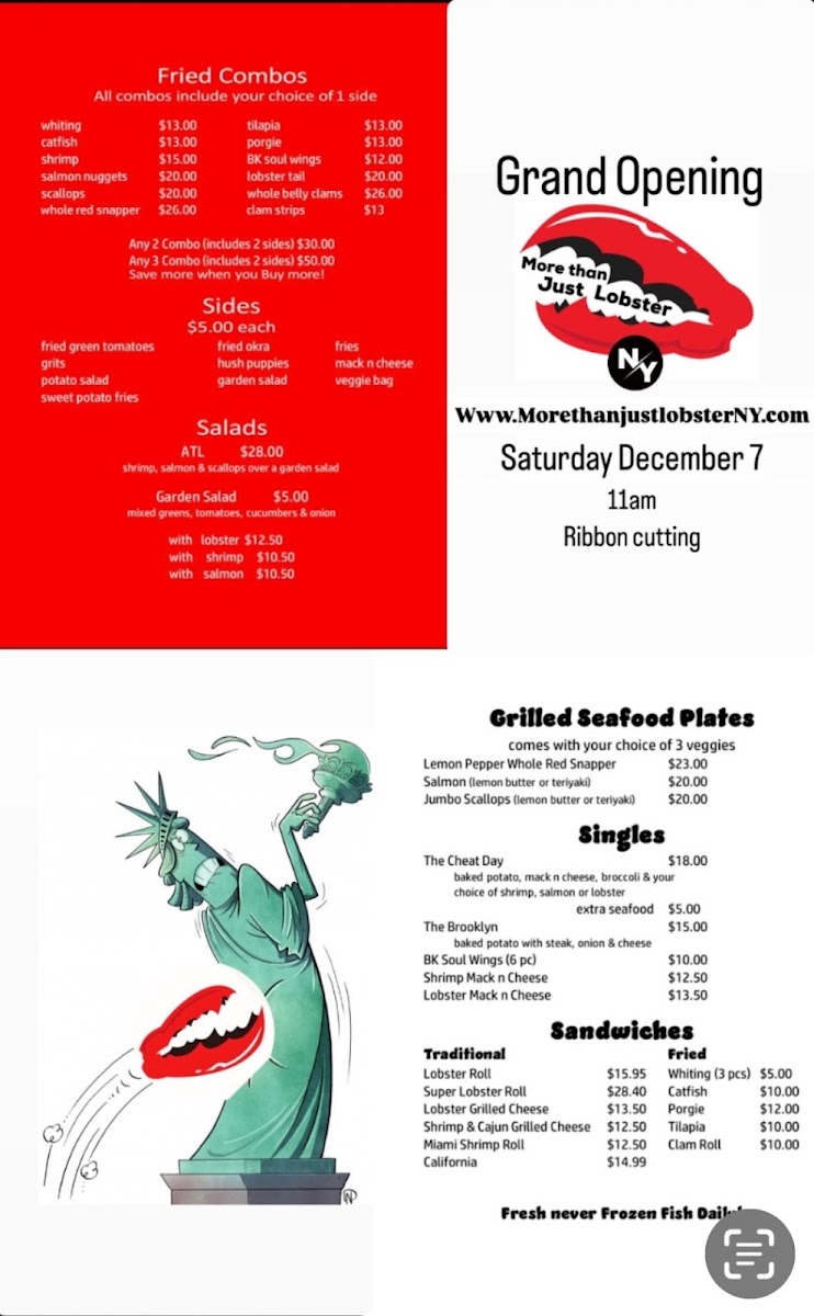 More Than Just Lobster NY Photo Menu 1