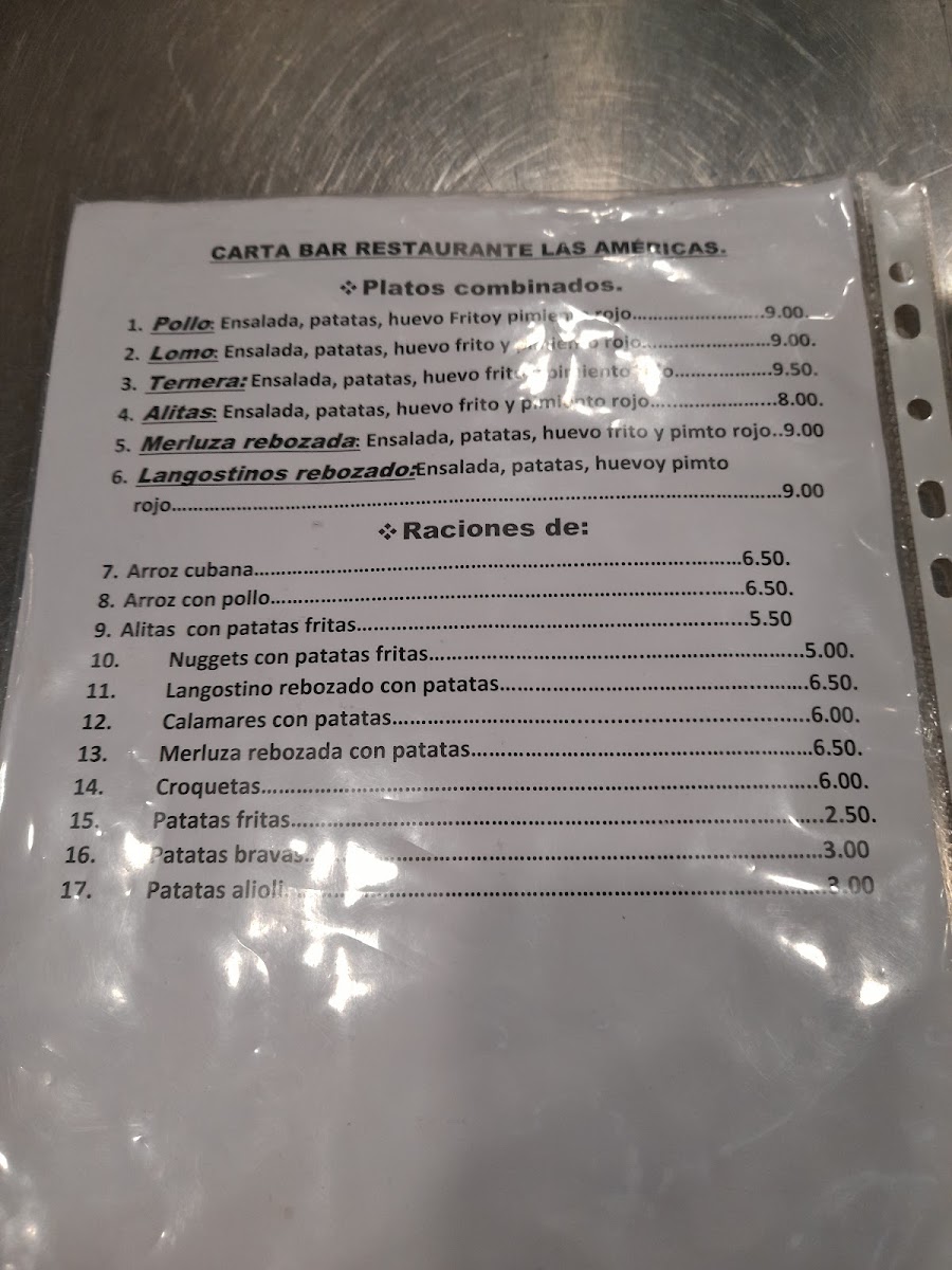 Las Americas. Janari Latinoa Photo Menu 2