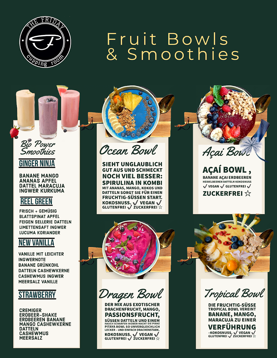 THE FRIDAY Cupping Room Photo Menu 1