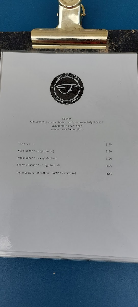 THE FRIDAY Cupping Room Photo Menu 5