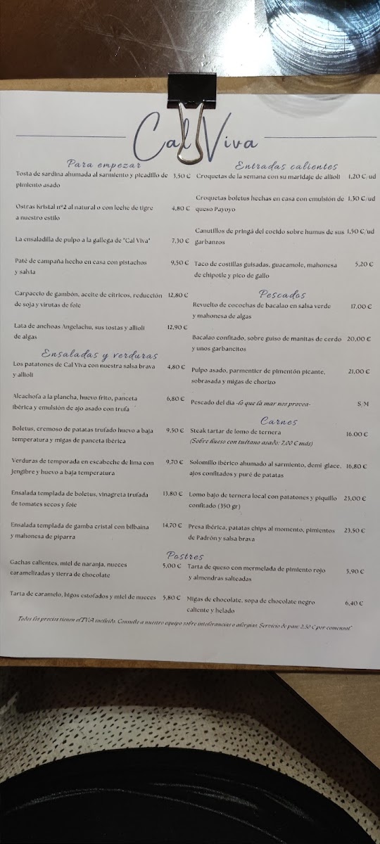 Cal Viva · Restaurante Enoteca Photo Menu 10