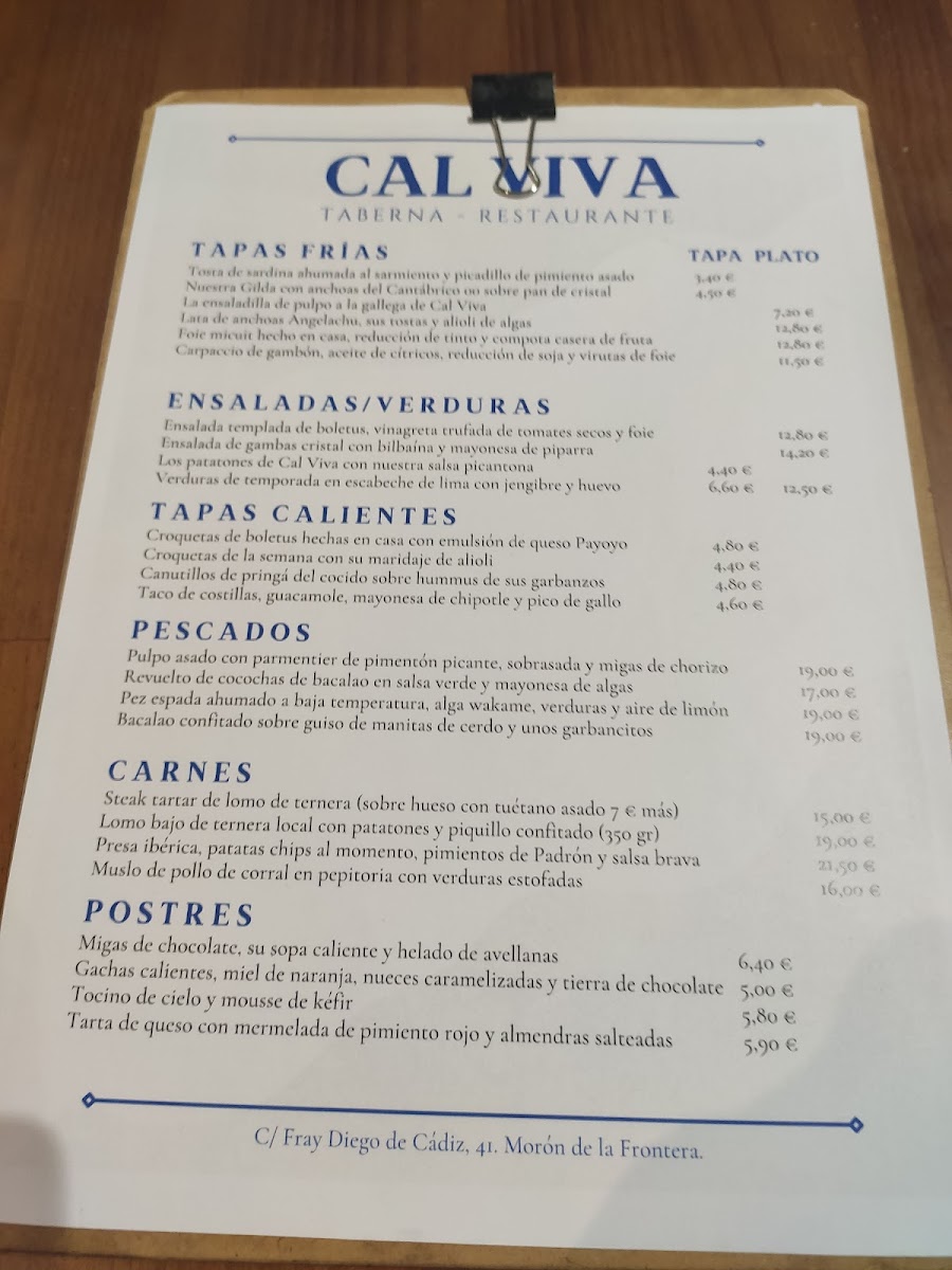 Cal Viva · Restaurante Enoteca Photo Menu 2