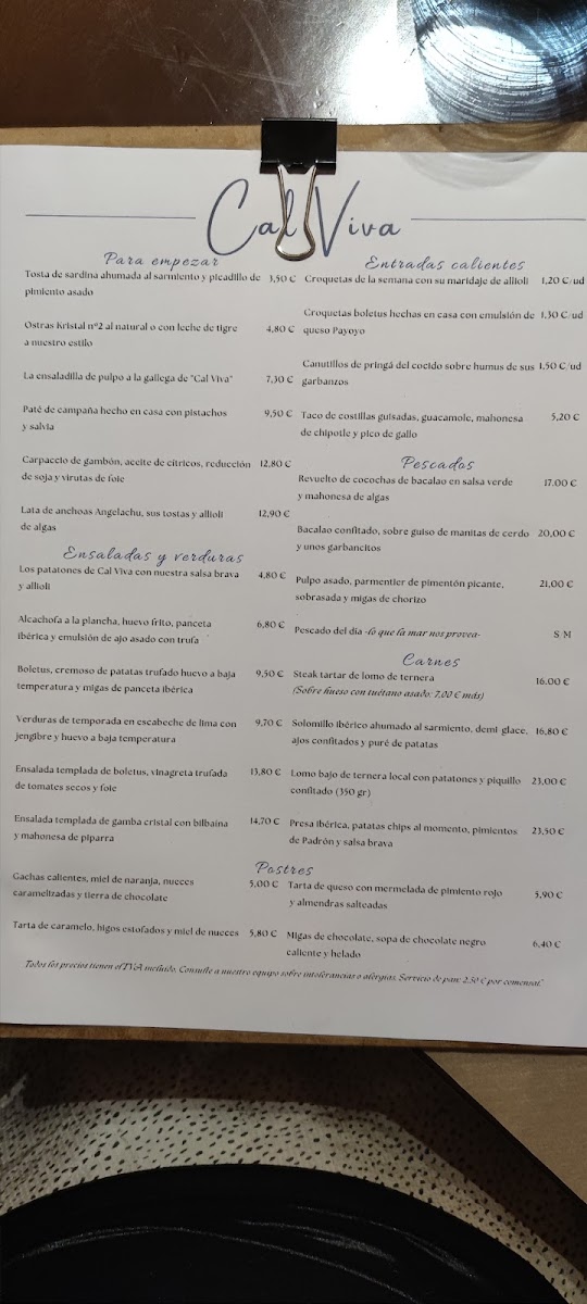 Cal Viva · Restaurante Enoteca Photo Menu 8