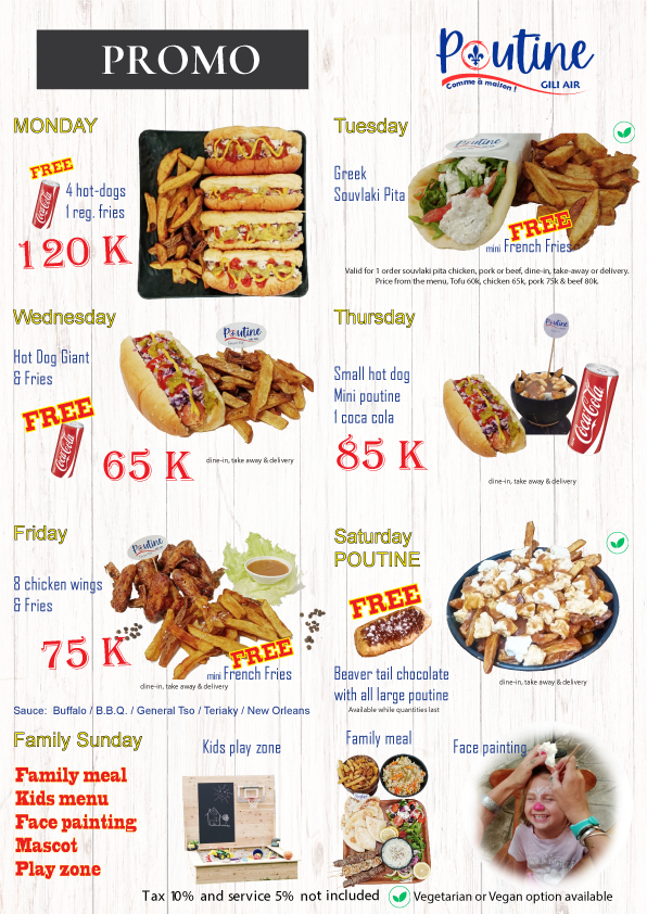 Poutine Gili Air Photo Menu 1