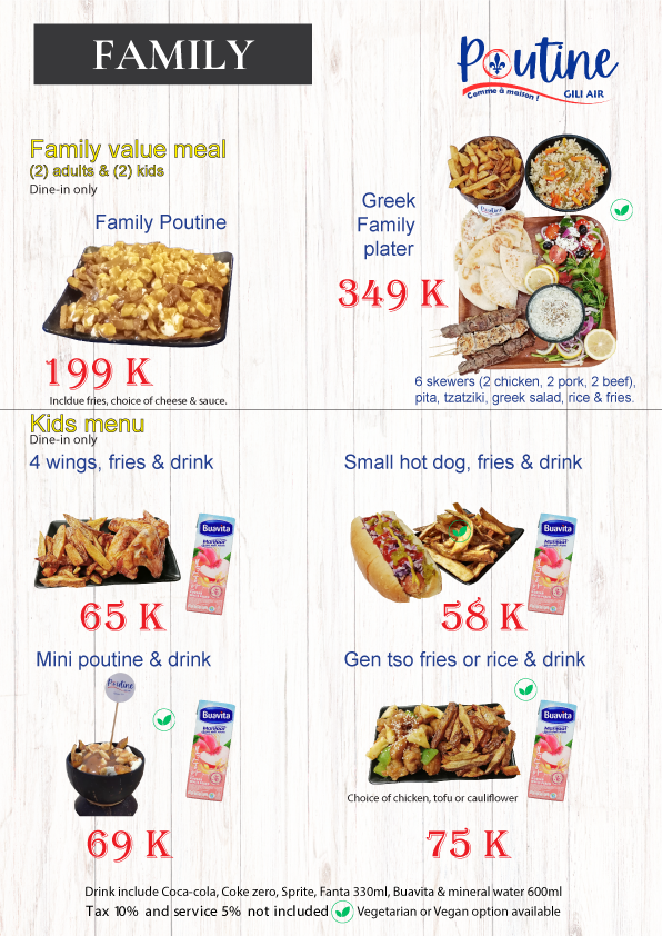 Poutine Gili Air Photo Menu 4