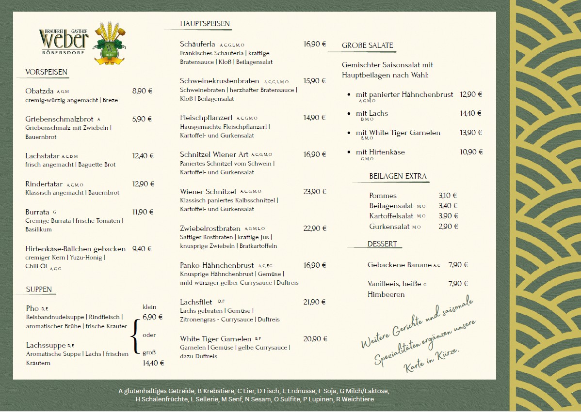Brauerei-Gasthof Weber Photo Menu 1