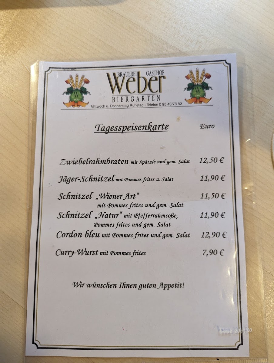 Brauerei-Gasthof Weber Photo Menu 4