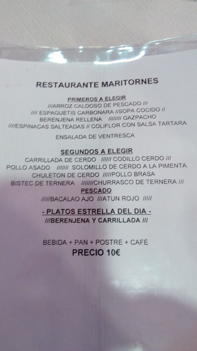 RESTAURANTE J&A MARITORNES Photo Menu 3