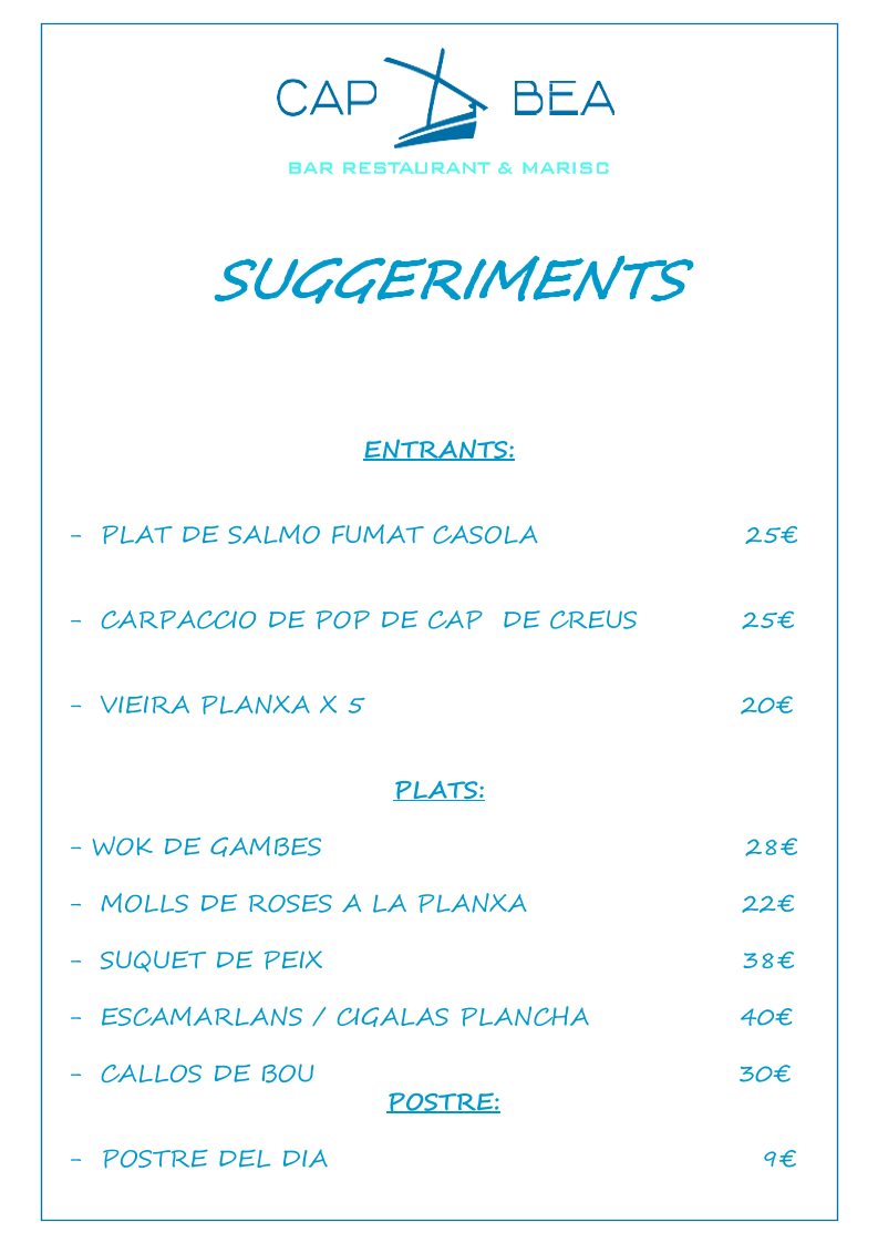 Restaurant Cap Bea Photo Menu 9