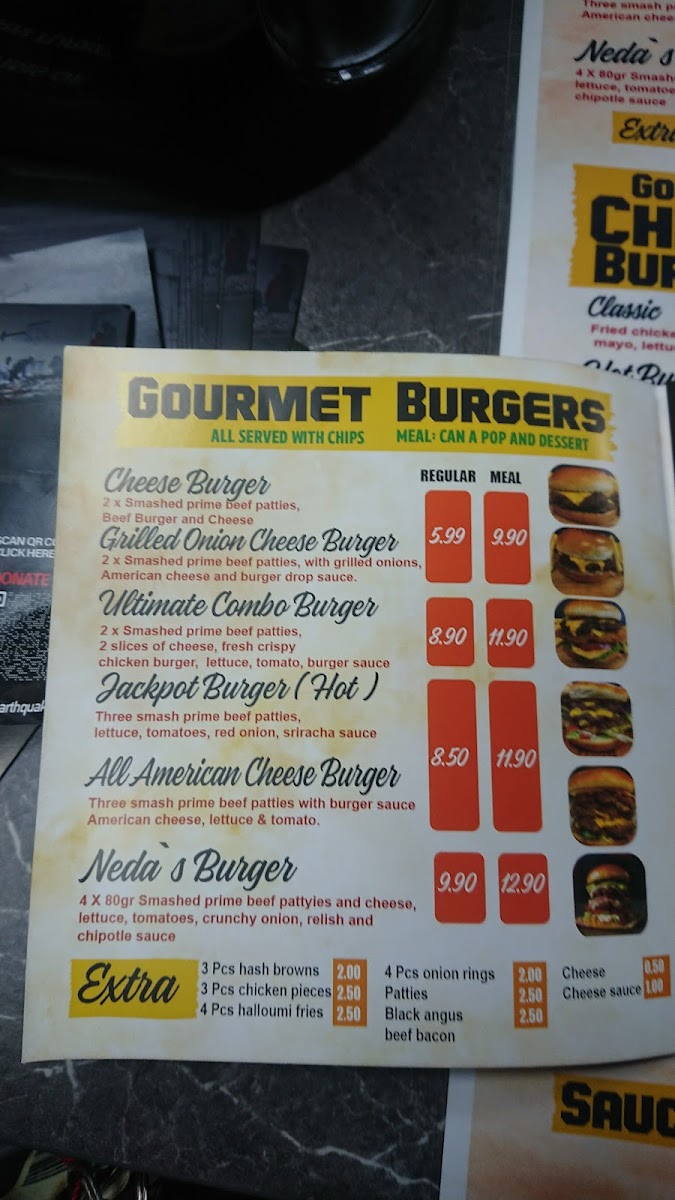 NEDA’s GOURMET BURGER Photo Menu 5
