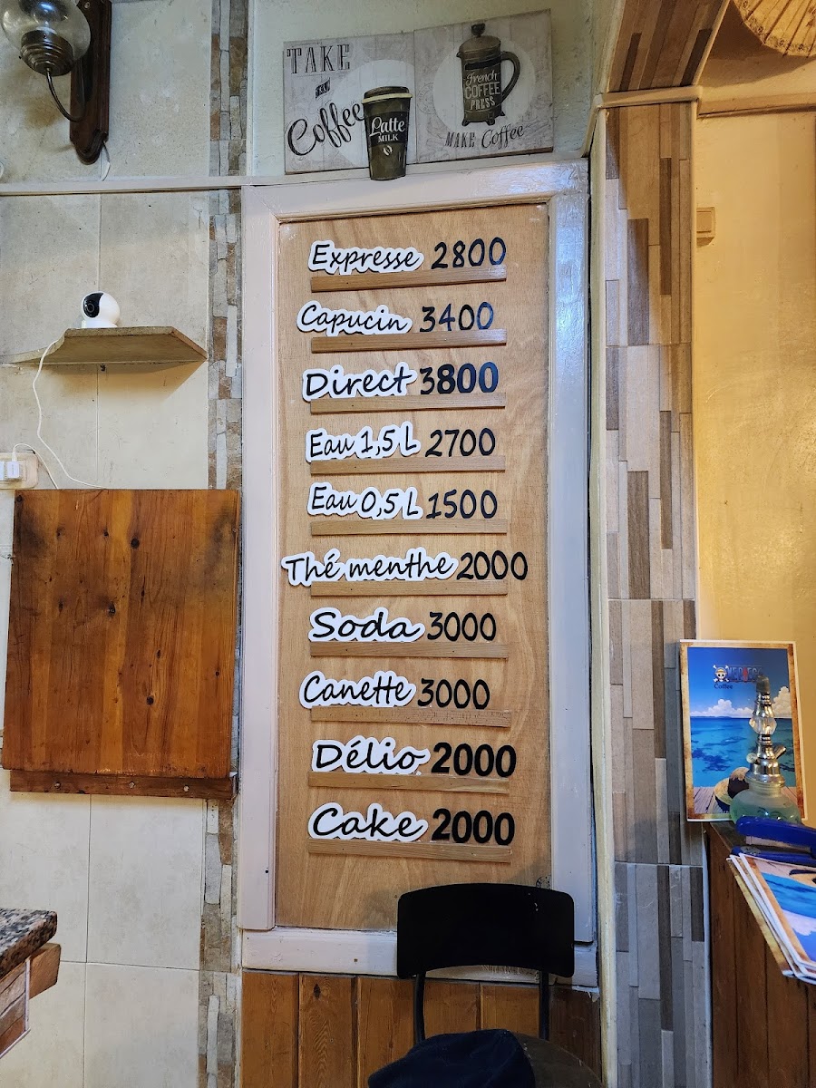 One piece coffee Photo Menu 1