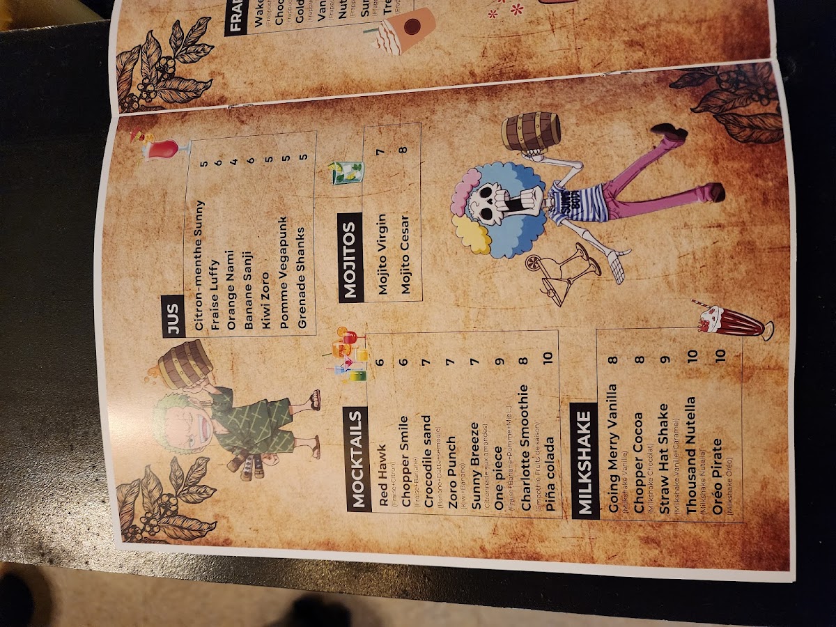 One piece coffee Photo Menu 5