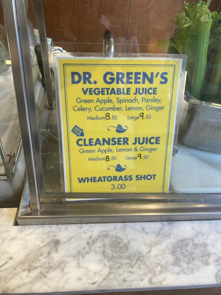 Serafina Juice Bar Photo Menu 2