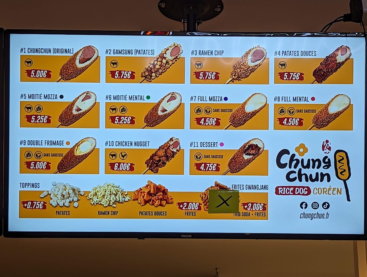 Chungchun Ricedog Coréen Aix-en-Provence Photo Menu 3