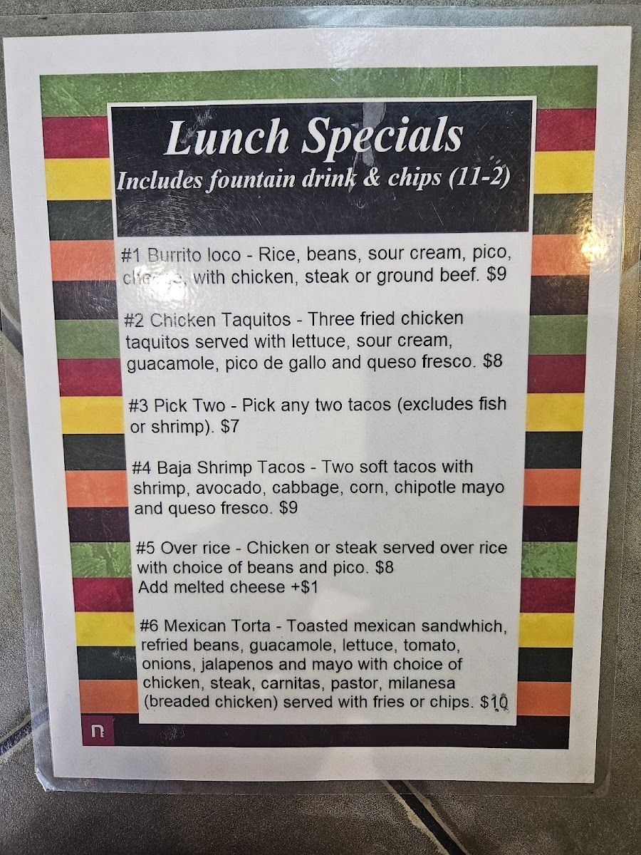 Three Amigos Fresh Mexican Grill Photo Menu 1