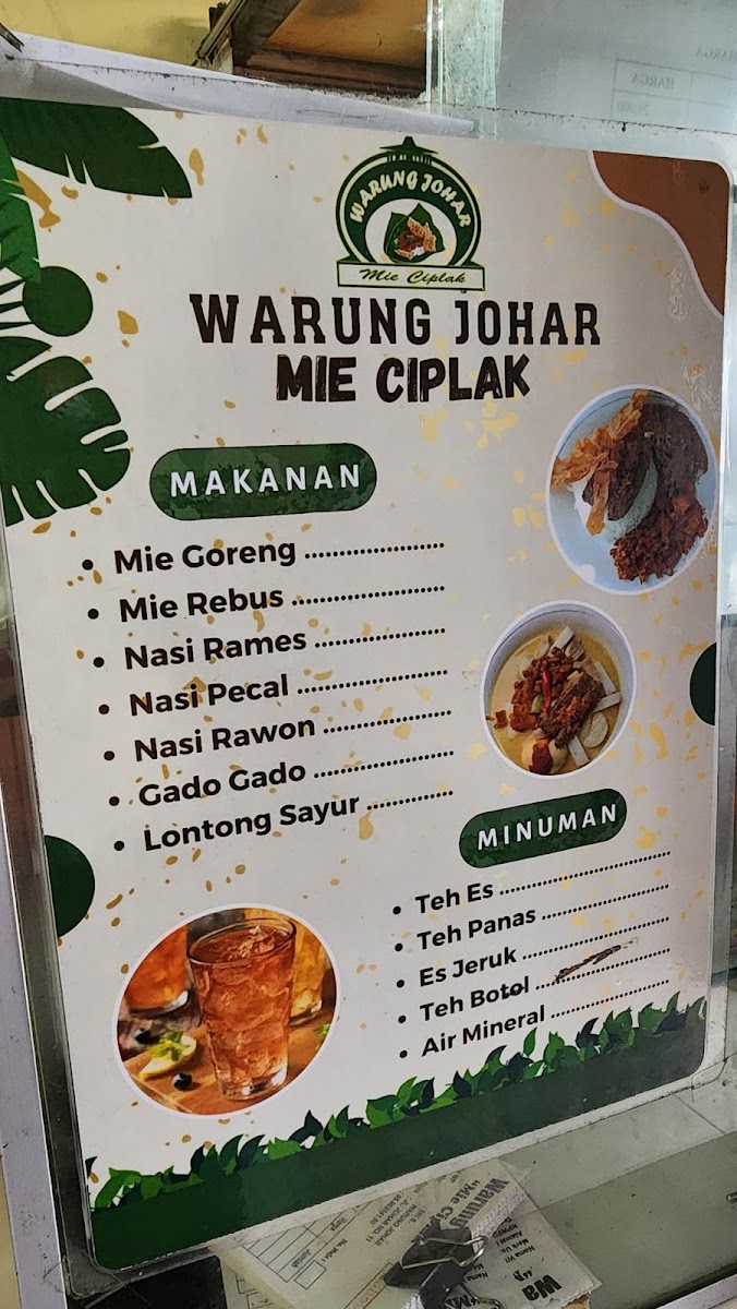 Warung Johar Mie Ciplak Nasi pecel Photo Menu 3
