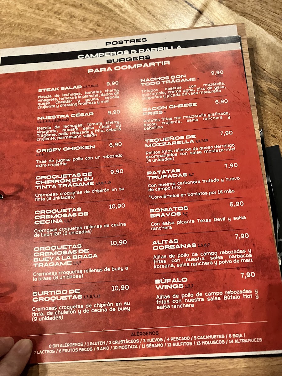 Trágame Burger Photo Menu 2