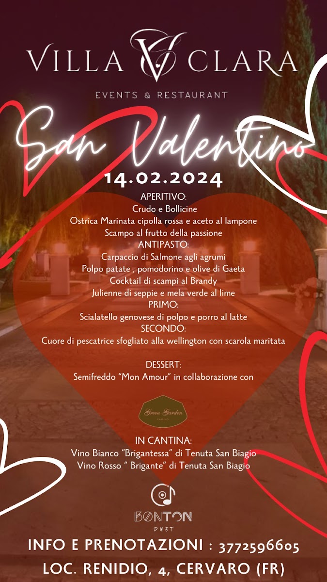 Villa Clara Events & Restaurant Photo Menu 1