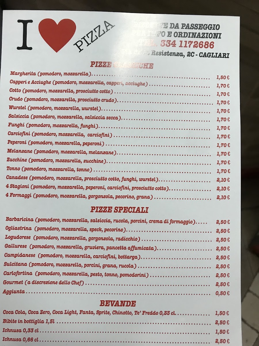 I Love pizza Photo Menu 2