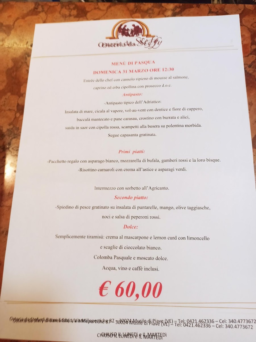 Osteria da Stefy Photo Menu 1