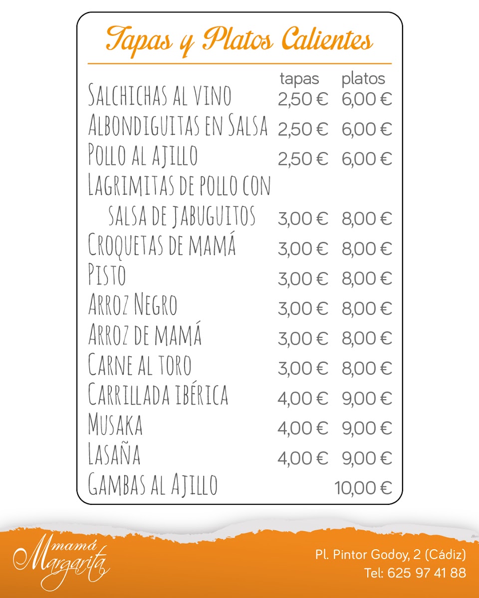 Taperia Mamá Margarita Photo Menu 2