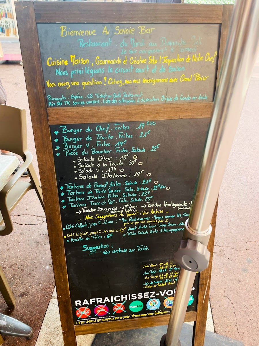 Savoie Bar Photo Menu 1